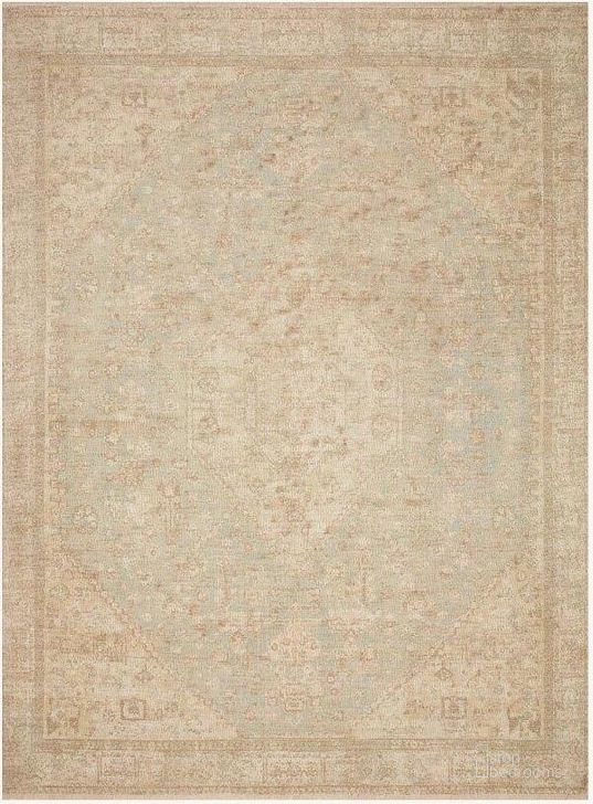 The appearance of Priya Ocean/Ivory Rug PRIYPRY-01OCIV160S designed by Loloi Rugs in the transitional interior design. This ocean and ivory piece of furniture  was selected by 1StopBedrooms from Priya Collection to add a touch of cosiness and style into your home. Sku: PRIYPRY-01OCIV160S. Product Type: Rug. Material: Cotton. Image1