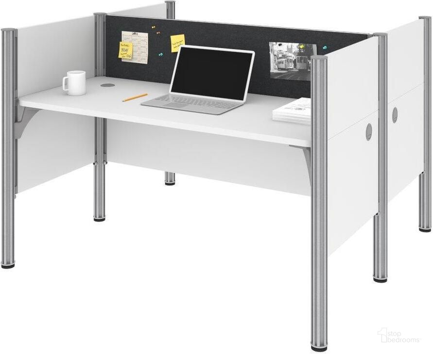 The appearance of Bestar Pro-Biz Office Cubicles With Gray Tack Boards And Low Privacy Panels In White designed by Bestar in the modern / contemporary interior design. This white piece of furniture  was selected by 1StopBedrooms from Pro-Biz Collection to add a touch of cosiness and style into your home. Sku: 100870CG-17. Material: Wood. Product Type: Work Station. Image1
