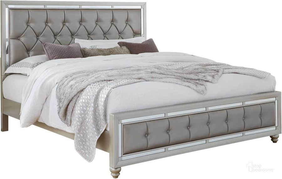 The appearance of Riley Panel Bed (King) designed by Global Furniture USA in the transitional interior design. This silver piece of furniture  was selected by 1StopBedrooms from Riley Collection to add a touch of cosiness and style into your home. Sku: RILEY (1621)-SILVER-KING UPH FB;RILEY (1621)-SILVER-QUEEN/KING RAILS;RILEY (1621)-SILVER-KING UPH HB. Bed Type: Panel Bed. Product Type: Panel Bed. Bed Size: King. Material: Rubberwood. Image1