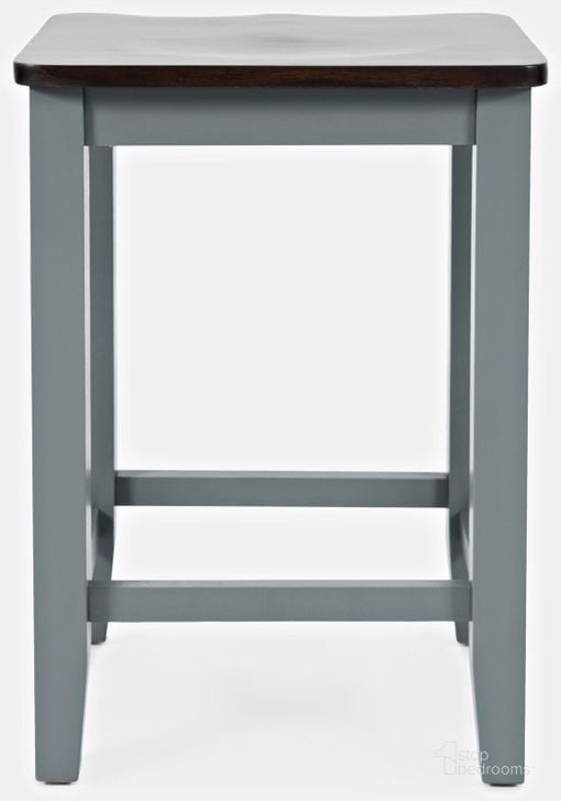 The appearance of Asbury Park Backless Saddle Stool Set of 2 Grey/Autumn designed by Jofran in the modern / contemporary interior design. This grey piece of furniture  was selected by 1StopBedrooms from Asbury Park Collection to add a touch of cosiness and style into your home. Sku: 1816-BS175KD. Material: Wood. Product Type: Barstool. Image1