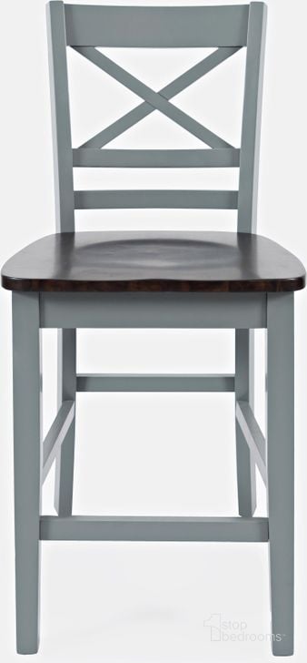 The appearance of Asbury Park X Back Stool Set of 2 Grey/Autumn designed by Jofran in the modern / contemporary interior design. This grey piece of furniture  was selected by 1StopBedrooms from Asbury Park Collection to add a touch of cosiness and style into your home. Sku: 1816-BS395KD. Material: Wood. Product Type: Barstool. Image1
