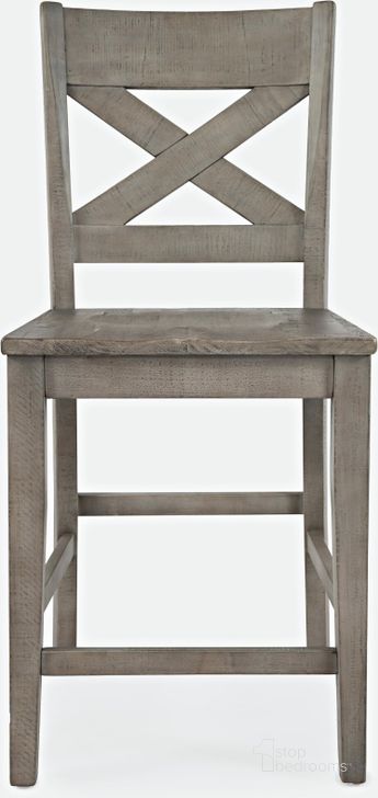 The appearance of Outer Banks X-Back Stool Driftwood Set of 2 designed by Jofran in the transitional interior design. This driftwood piece of furniture  was selected by 1StopBedrooms from Outer Banks Collection to add a touch of cosiness and style into your home. Sku: 1841-BS420KD. Material: Wood. Product Type: Dining Chair. Image1