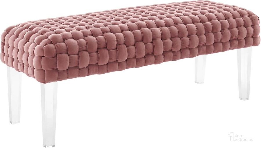 The appearance of Prologue Woven Performance Velvet Ottoman In Dusty Rose designed by Modway in the modern / contemporary interior design. This dusty rose piece of furniture  was selected by 1StopBedrooms from Prologue Collection to add a touch of cosiness and style into your home. Sku: EEI-5037-DUS. Material: Wood. Product Type: Ottoman. Image1