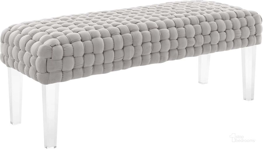 The appearance of Prologue Woven Performance Velvet Ottoman In Light Gray designed by Modway in the modern / contemporary interior design. This light gray piece of furniture  was selected by 1StopBedrooms from Prologue Collection to add a touch of cosiness and style into your home. Sku: EEI-5037-LGR. Material: Wood. Product Type: Ottoman. Image1