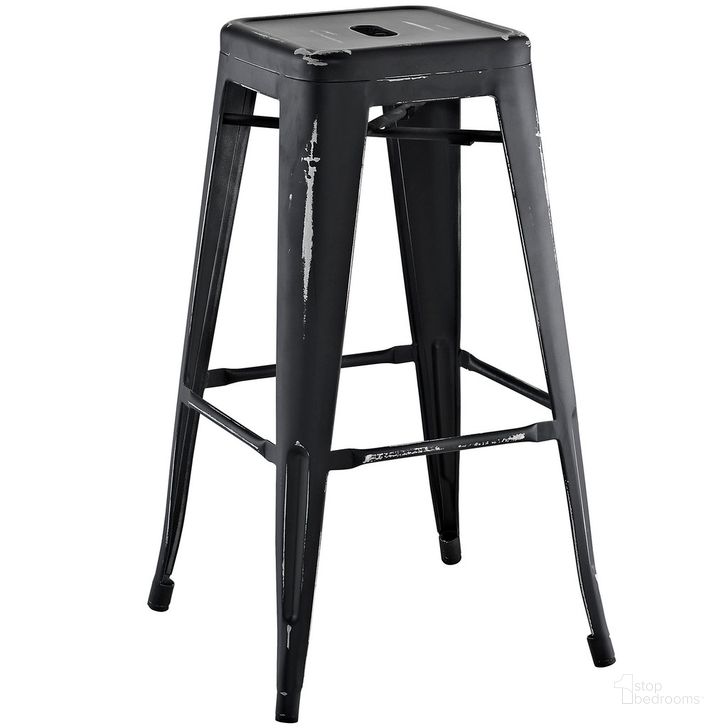The appearance of Promenade Bar Stool In Black designed by Modway in the modern / contemporary interior design. This black piece of furniture  was selected by 1StopBedrooms from Promenade Collection to add a touch of cosiness and style into your home. Sku: EEI-2031-BLK. Material: Steel. Product Type: Barstool. Image1
