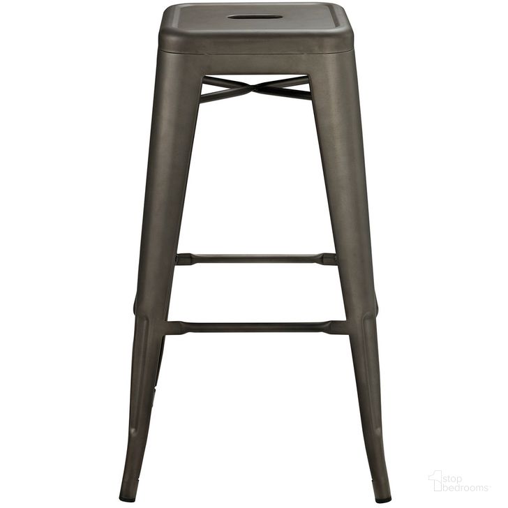 The appearance of Promenade Bar Stool In Brown designed by Modway in the modern / contemporary interior design. This brown piece of furniture  was selected by 1StopBedrooms from Promenade Collection to add a touch of cosiness and style into your home. Sku: EEI-2031-BRN. Material: Steel. Product Type: Barstool. Image1