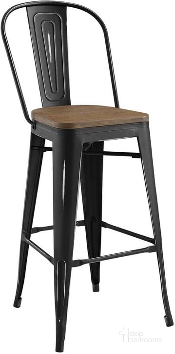 The appearance of Promenade Bar Stool In Black designed by Modway in the modern / contemporary interior design. This black piece of furniture  was selected by 1StopBedrooms from Promenade Collection to add a touch of cosiness and style into your home. Sku: EEI-2814-BLK. Material: Metal. Product Type: Barstool. Image1