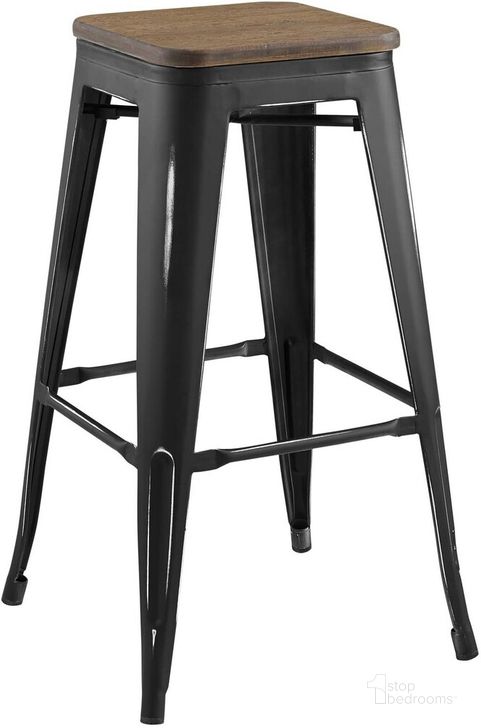 The appearance of Promenade Bar Stool In Black designed by Modway in the modern / contemporary interior design. This black piece of furniture  was selected by 1StopBedrooms from Promenade Collection to add a touch of cosiness and style into your home. Sku: EEI-2819-BLK. Material: Metal. Product Type: Barstool. Image1