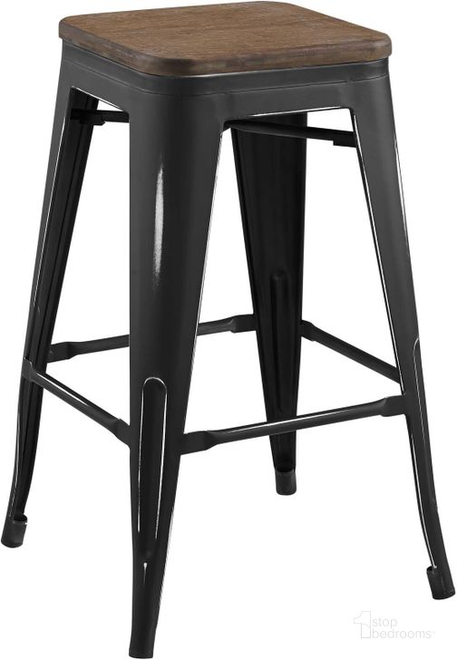 The appearance of Promenade Black Counter Stool designed by Modway in the modern / contemporary interior design. This black piece of furniture  was selected by 1StopBedrooms from Promenade Collection to add a touch of cosiness and style into your home. Sku: EEI-2820-BLK. Material: Metal. Product Type: Barstool. Image1
