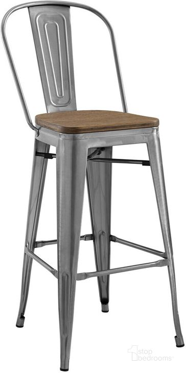 The appearance of Promenade Bar Stool In Gunmetal designed by Modway in the modern / contemporary interior design. This gunmetal piece of furniture  was selected by 1StopBedrooms from Promenade Collection to add a touch of cosiness and style into your home. Sku: EEI-2814-GME. Material: Metal. Product Type: Barstool. Image1
