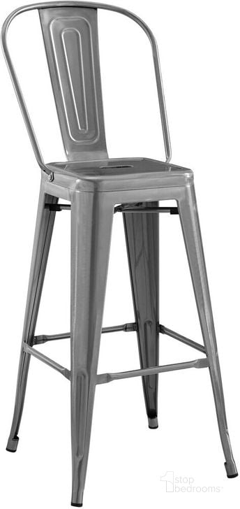 The appearance of Promenade Metal Bar Side Stool In Gunmetal designed by Modway in the modern / contemporary interior design. This gunmetal piece of furniture  was selected by 1StopBedrooms from Promenade Collection to add a touch of cosiness and style into your home. Sku: EEI-2815-GME. Material: Metal. Product Type: Barstool. Image1