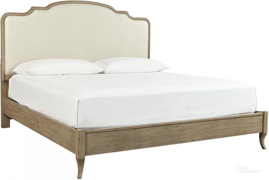 The appearance of Provence California King Upholstered Bed In Light Brown designed by Aspenhome in the traditional interior design. This light brown piece of furniture  was selected by 1StopBedrooms from Provence Collection to add a touch of cosiness and style into your home. Sku: I222-407;I222-410;I222-425. Bed Type: Platform Bed. Material: Wood. Product Type: Platform Bed. Bed Size: California King. Image1