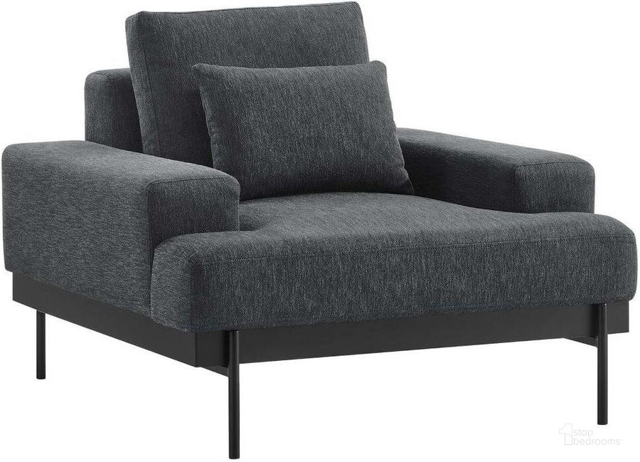 The appearance of Proximity Charcoal Upholstered Fabric Arm Chair designed by Modway in the modern / contemporary interior design. This charcoal piece of furniture  was selected by 1StopBedrooms from Proximity Collection to add a touch of cosiness and style into your home. Sku: EEI-6216-CHA. Material: Wood. Product Type: Arm Chair. Image1