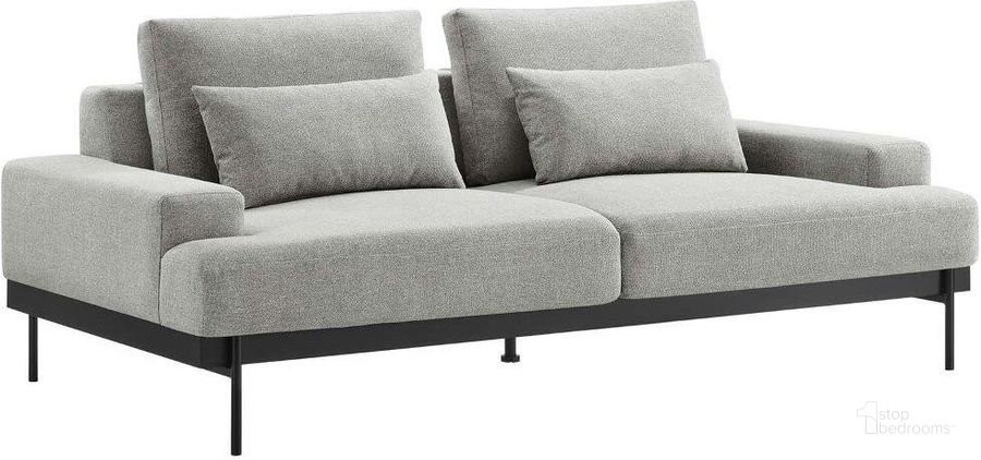 The appearance of Proximity Light Gray Upholstered Fabric Sofa designed by Modway in the modern / contemporary interior design. This light gray piece of furniture  was selected by 1StopBedrooms from Proximity Collection to add a touch of cosiness and style into your home. Sku: EEI-6214-LGR. Material: Wood. Product Type: Sofa. Image1
