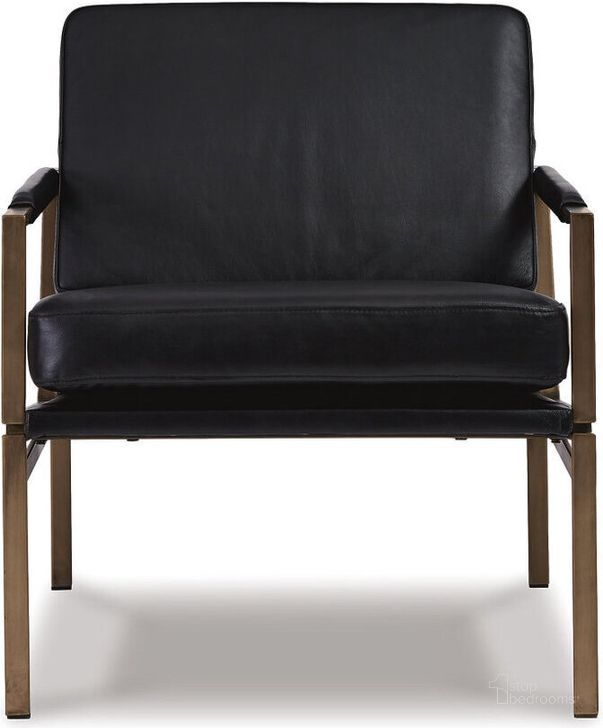 The appearance of Puckman Black Accent Chair designed by Signature Design by Ashley in the modern / contemporary interior design. This black piece of furniture  was selected by 1StopBedrooms from Puckman Collection to add a touch of cosiness and style into your home. Sku: A3000192. Material: Leather. Product Type: Accent Chair. Image1
