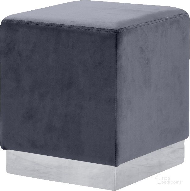 The appearance of Pugwash Grey Velvet Ottoman 0qb2337494 designed by Furnique in the modern / contemporary interior design. This grey velvet piece of furniture  was selected by 1StopBedrooms from Pugwash Collection to add a touch of cosiness and style into your home. Sku: 135Grey. Product Type: Vanity Stool. Image1