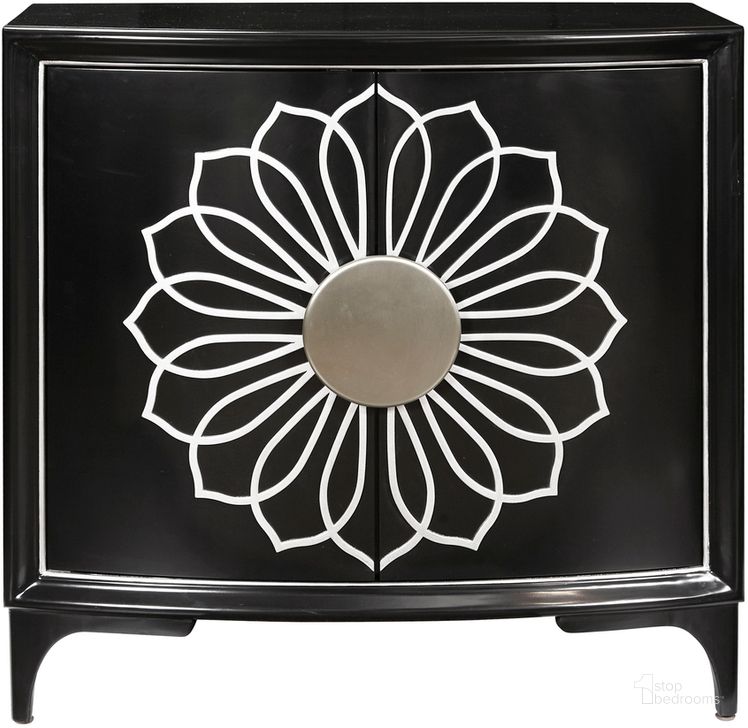 The appearance of Pulaski Accents 2 Door Accent Chest In Black designed by Pulaski in the glam interior design. This black piece of furniture  was selected by 1StopBedrooms from Pulaski Accents Collection to add a touch of cosiness and style into your home. Sku: P301000. Product Type: Accent Chest. Material: Rubberwood. Image1