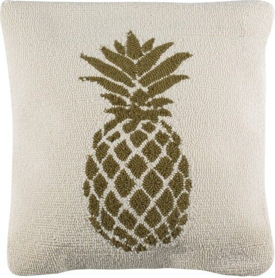 The appearance of Pure Pineapple Pillow PPL255B-2020 designed by Safavieh in the coastal interior design. This gold and white piece of furniture  was selected by 1StopBedrooms from Pure Collection to add a touch of cosiness and style into your home. Sku: PPL255B-2020. Product Type: Pillows and Throw. Image1