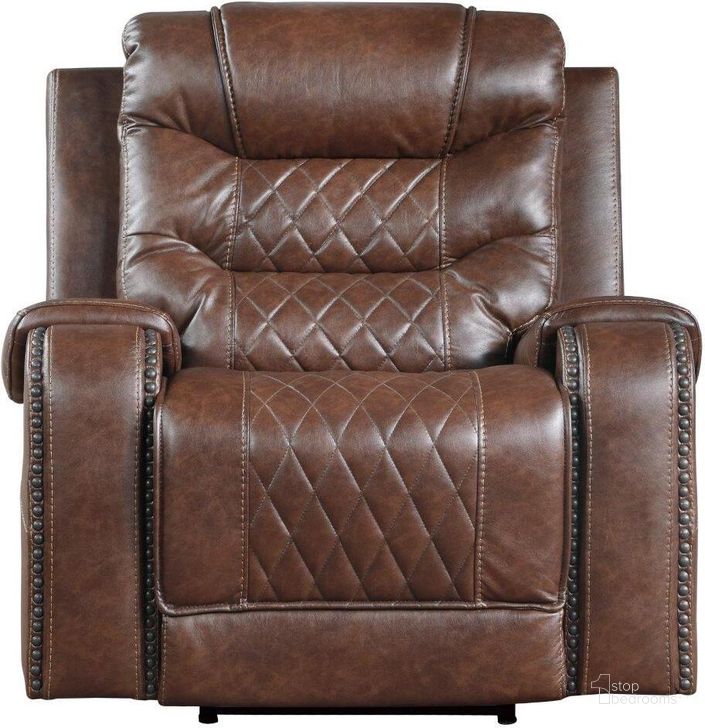 The appearance of Putnam Brown Power Recliner designed by Homelegance in the modern / contemporary interior design. This brown piece of furniture  was selected by 1StopBedrooms from Putnam Collection to add a touch of cosiness and style into your home. Sku: 9405BR-1PW. Material: Microfiber. Product Type: Recliner. Image1
