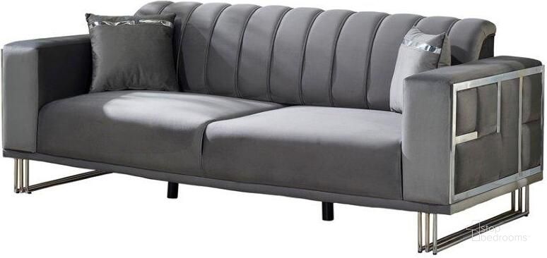 The appearance of Puzzle 3 Seat Sleeper Sofa In Light Grey designed by Furnia in the modern / contemporary interior design. This light grey piece of furniture  was selected by 1StopBedrooms from Puzzle Collection to add a touch of cosiness and style into your home. Sku: 101-PUZ-BBF27-3. Material: Wood. Product Type: Sofa Sleeper. Image1
