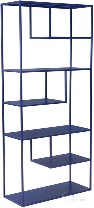The appearance of Pylo Shelf In Blue designed by Zuo Modern in the modern / contemporary interior design. This blue piece of furniture  was selected by 1StopBedrooms from Pylo Collection to add a touch of cosiness and style into your home. Sku: 109410. Material: Steel. Product Type: Shelf. Image1