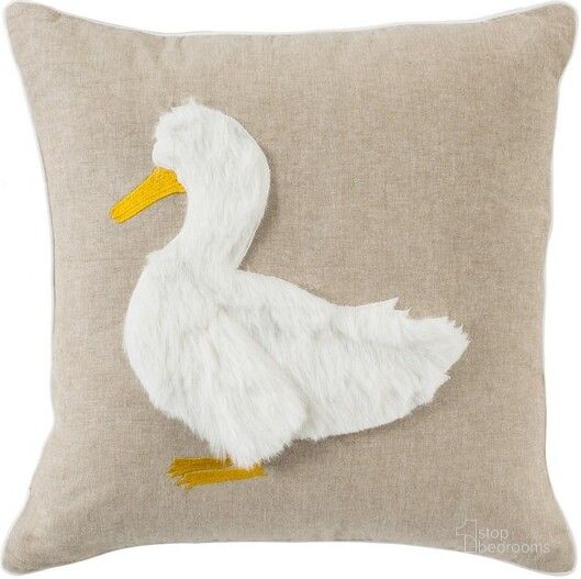The appearance of Quackadilly Goose Pillow designed by Safavieh in the modern / contemporary interior design. This white beige piece of furniture  was selected by 1StopBedrooms from Safavieh PLS Collection to add a touch of cosiness and style into your home. Sku: PLS450A-2020. Material: Cotton. Product Type: Pillows and Throw.