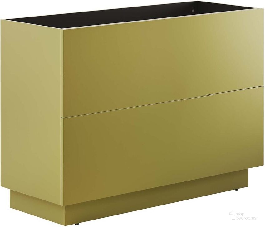 The appearance of Quantum 48 Inch Bathroom Vanity Cabinet In Gold designed by Modway in the modern / contemporary interior design. This gold piece of furniture  was selected by 1StopBedrooms from Quantum Collection to add a touch of cosiness and style into your home. Sku: EEI-6135-GLD. Material: MDF. Product Type: Bathroom Vanity. Image1