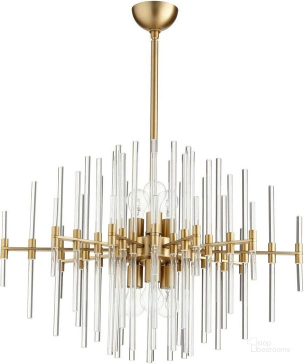 The appearance of Quebec Aged Brass Large Pendant designed by Cyan Design in the modern / contemporary interior design. This gold piece of furniture  was selected by 1StopBedrooms from Quebec Collection to add a touch of cosiness and style into your home. Sku: 09225. Product Type: Pendant Lighting. Material: Iron.