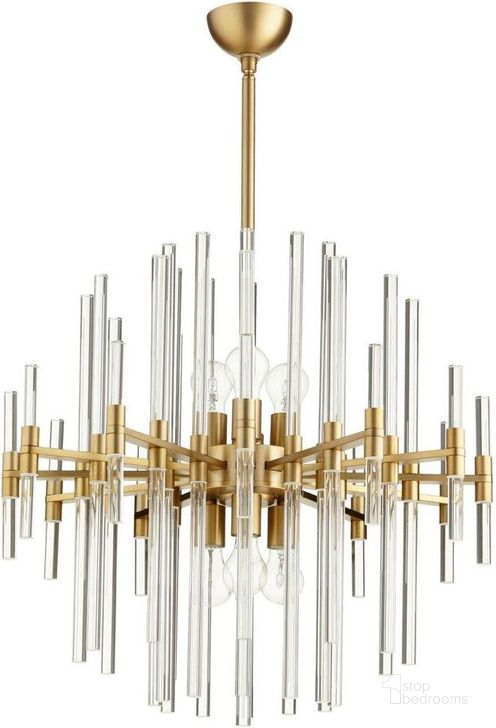 The appearance of Quebec Aged Brass Medium Pendant designed by Cyan Design in the modern / contemporary interior design. This gold piece of furniture  was selected by 1StopBedrooms from Quebec Collection to add a touch of cosiness and style into your home. Sku: 09224. Product Type: Pendant Lighting. Material: Iron.