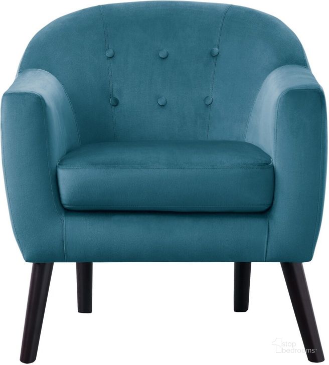 The appearance of Quill Blue Velvet Accent Chair designed by Homelegance in the modern / contemporary interior design. This blue piece of furniture  was selected by 1StopBedrooms from Quill Collection to add a touch of cosiness and style into your home. Sku: 1127BU-1. Material: Wood. Product Type: Accent Chair. Image1