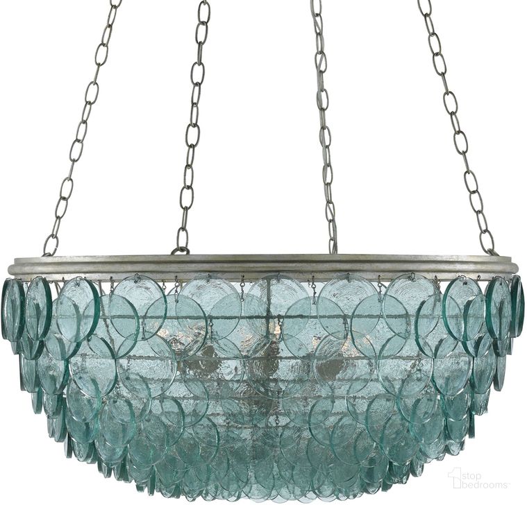 The appearance of Quorum Small Recycled Glass Chandelier In Silver designed by Currey & Company in the modern / contemporary interior design. This silver piece of furniture  was selected by 1StopBedrooms from Quorum Collection to add a touch of cosiness and style into your home. Sku: 9000-0140. Product Type: Chandelier. Material: Iron. Image1