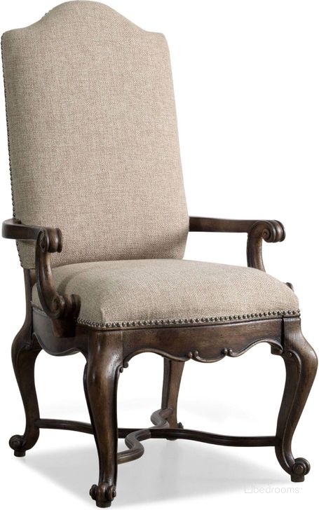 The appearance of Rhapsody Beige Upholstered Arm Chair Set of 2 designed by Hooker in the traditional interior design. This beige piece of furniture  was selected by 1StopBedrooms from Rhapsody Collection to add a touch of cosiness and style into your home. Sku: 5070-75500. Material: Fabric. Product Type: Arm Chair. Image1
