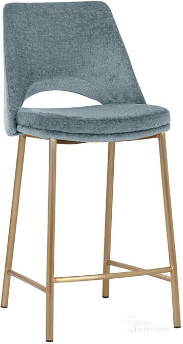 The appearance of Radella Counter Stool Set Of 2 In Bergen French Blue designed by Sunpan in the modern / contemporary interior design. This blue piece of furniture  was selected by 1StopBedrooms from Radella Collection to add a touch of cosiness and style into your home. Sku: 108514. Material: Fabric. Product Type: Barstool. Image1
