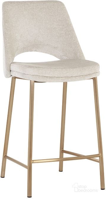 The appearance of Radella Counter Stool Set Of 2 In Bergen Taupe designed by Sunpan in the modern / contemporary interior design. This taupe piece of furniture  was selected by 1StopBedrooms from Radella Collection to add a touch of cosiness and style into your home. Sku: 108515. Material: Fabric. Product Type: Barstool. Image1
