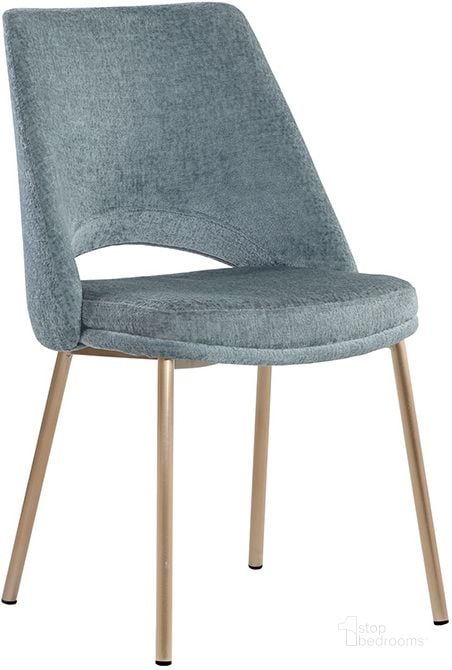 The appearance of Radella Dining Chair Set Of 2 In Bergen French Blue designed by Sunpan in the modern / contemporary interior design. This blue piece of furniture  was selected by 1StopBedrooms from Radella Collection to add a touch of cosiness and style into your home. Sku: 108512. Material: Fabric. Product Type: Dining Chair. Image1