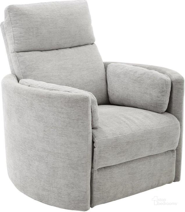 The appearance of Radius Mineral Power Swivel Glider Recliner designed by Parker House in the modern / contemporary interior design. This mineral piece of furniture  was selected by 1StopBedrooms from Radius Collection to add a touch of cosiness and style into your home. Sku: MRAD#812GSP-MIN. Material: Polyester. Product Type: Recliner. Image1