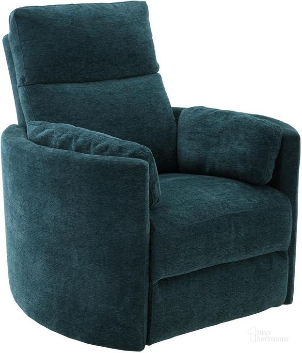 The appearance of Radius Peacock Power Swivel Glider Recliner designed by Parker House in the modern / contemporary interior design. This peacock piece of furniture  was selected by 1StopBedrooms from Radius Collection to add a touch of cosiness and style into your home. Sku: MRAD#812GSP-PEA. Material: Polyester. Product Type: Recliner. Image1