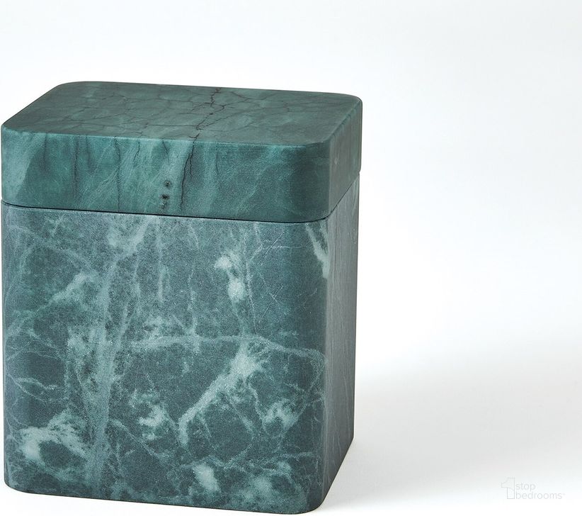 The appearance of Raggio Alabaster Large Box In Black And Green designed by Global Views in the modern / contemporary interior design. This green piece of furniture  was selected by 1StopBedrooms from Raggio Collection to add a touch of cosiness and style into your home. Sku: 7.30242. Product Type: Box. Material: Alabaster. Image1
