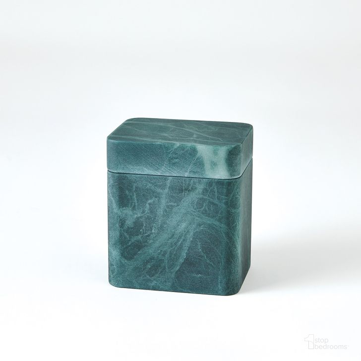 The appearance of Raggio Alabaster Medium Box In Black And Green designed by Global Views in the modern / contemporary interior design. This green piece of furniture  was selected by 1StopBedrooms from Raggio Collection to add a touch of cosiness and style into your home. Sku: 7.30243. Product Type: Box. Material: Alabaster. Image1