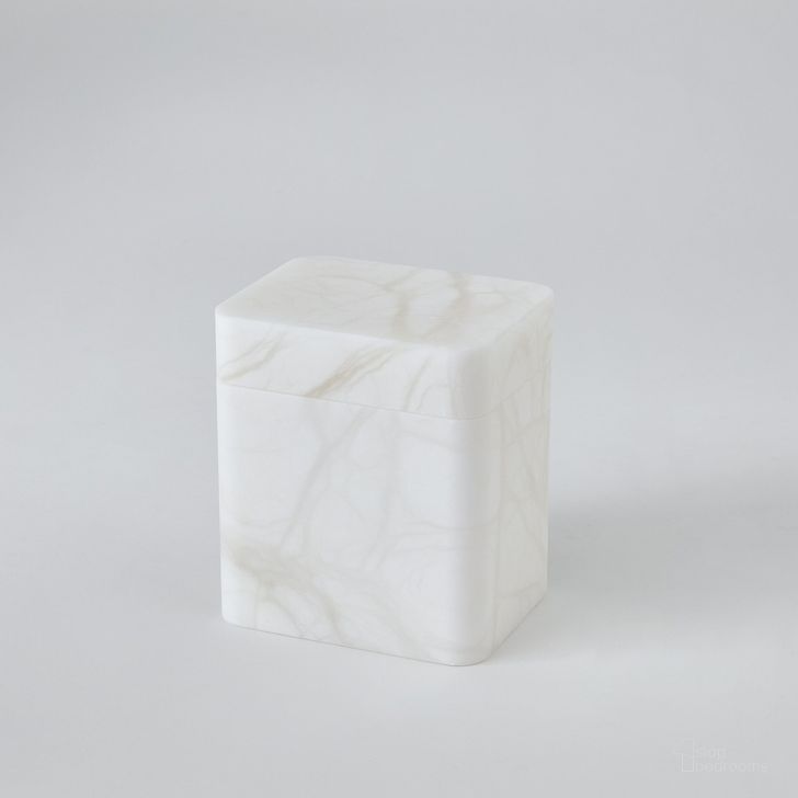 The appearance of Raggio Alabaster Medium Box In White designed by Global Views in the modern / contemporary interior design. This white piece of furniture  was selected by 1StopBedrooms from Raggio Collection to add a touch of cosiness and style into your home. Sku: 7.30234. Product Type: Box. Material: Alabaster. Image1