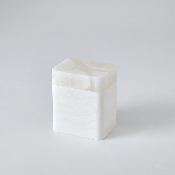 The appearance of Raggio Alabaster Small Box In White designed by Global Views in the modern / contemporary interior design. This white piece of furniture  was selected by 1StopBedrooms from Raggio Collection to add a touch of cosiness and style into your home. Sku: 7.30235. Product Type: Box. Material: Alabaster. Image1