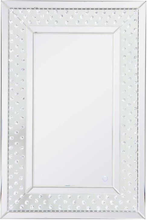 The appearance of Raiden 24 X 36 Inch Led Crystal Mirror designed by Elegant Lighting in the modern / contemporary interior design. This clear piece of furniture  was selected by 1StopBedrooms from Raiden Collection to add a touch of cosiness and style into your home. Sku: MRE92436. Product Type: Mirror. Material: MDF. Image1