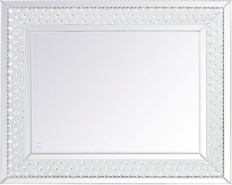 The appearance of Raiden 32 X 40 Inch Led Crystal Mirror designed by Elegant Lighting in the modern / contemporary interior design. This clear piece of furniture  was selected by 1StopBedrooms from Raiden Collection to add a touch of cosiness and style into your home. Sku: MRE93240. Product Type: Mirror. Material: MDF. Image1
