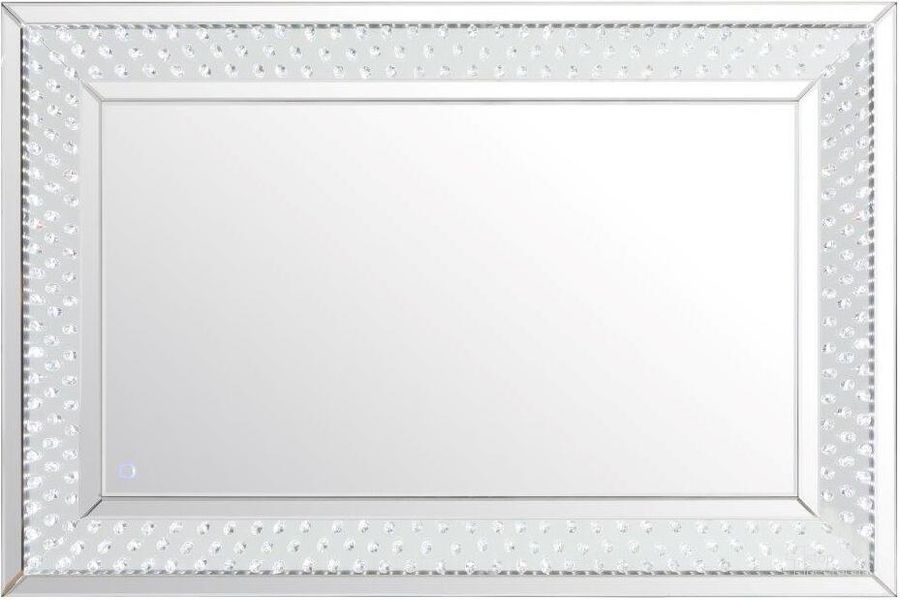 The appearance of Raiden 32 X 48 Inch Led Crystal Mirror designed by Elegant Lighting in the modern / contemporary interior design. This clear piece of furniture  was selected by 1StopBedrooms from Raiden Collection to add a touch of cosiness and style into your home. Sku: MRE93248. Product Type: Mirror. Material: MDF. Image1