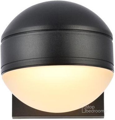 The appearance of Raine Integrated Led Wall Sconce In Black LDOD4011BK designed by Elegant Lighting in the transitional interior design. This black piece of furniture  was selected by 1StopBedrooms from Raine Collection to add a touch of cosiness and style into your home. Sku: LDOD4011BK. Material: Aluminum. Product Type: Wall Sconce. Image1