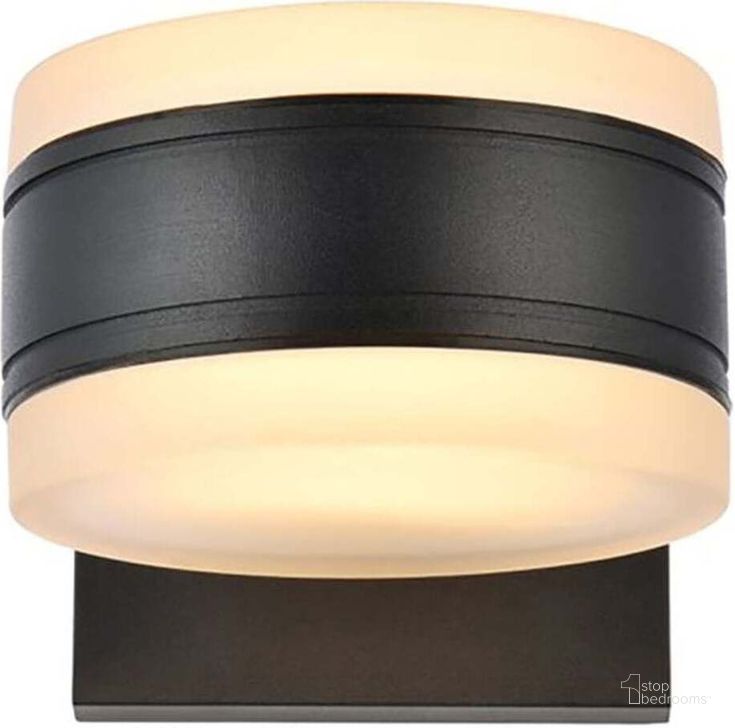 The appearance of Raine Integrated Led Wall Sconce In Black LDOD4012BK designed by Elegant Lighting in the transitional interior design. This black piece of furniture  was selected by 1StopBedrooms from Raine Collection to add a touch of cosiness and style into your home. Sku: LDOD4012BK. Material: Aluminum. Product Type: Wall Sconce. Image1