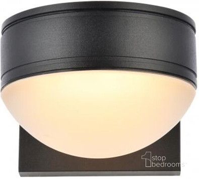 The appearance of Raine Integrated Led Wall Sconce In Black LDOD4014BK designed by Elegant Lighting in the transitional interior design. This black piece of furniture  was selected by 1StopBedrooms from Raine Collection to add a touch of cosiness and style into your home. Sku: LDOD4014BK. Material: Aluminum. Product Type: Wall Sconce. Image1