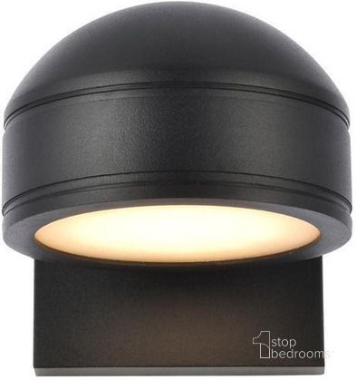 The appearance of Raine Integrated Led Wall Sconce In Black LDOD4016BK designed by Elegant Lighting in the transitional interior design. This black piece of furniture  was selected by 1StopBedrooms from Raine Collection to add a touch of cosiness and style into your home. Sku: LDOD4016BK. Material: Aluminum. Product Type: Wall Sconce. Image1