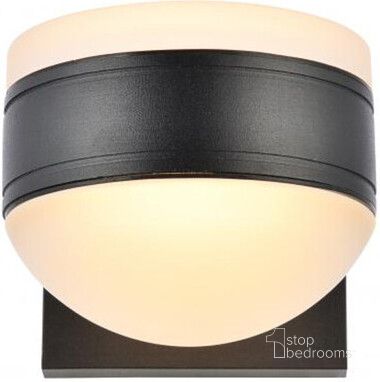 The appearance of Raine Integrated Led Wall Sconce In Black LDOD4017BK designed by Elegant Lighting in the transitional interior design. This black piece of furniture  was selected by 1StopBedrooms from Raine Collection to add a touch of cosiness and style into your home. Sku: LDOD4017BK. Material: Aluminum. Product Type: Wall Sconce. Image1