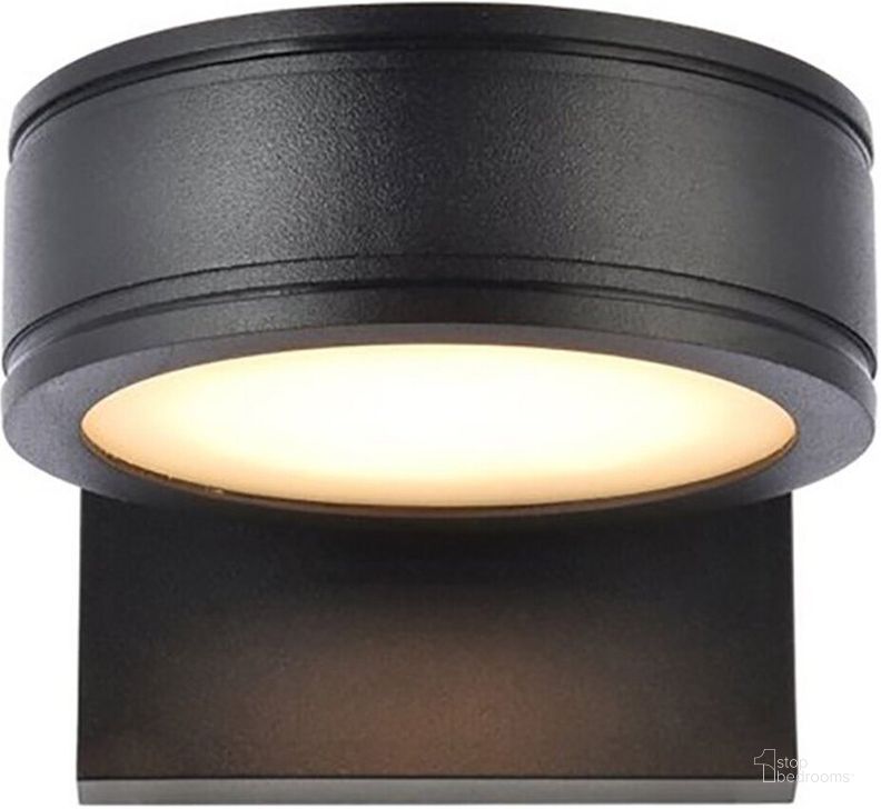The appearance of Raine Integrated Led Wall Sconce In Black LDOD4018BK designed by Elegant Lighting in the transitional interior design. This black piece of furniture  was selected by 1StopBedrooms from Raine Collection to add a touch of cosiness and style into your home. Sku: LDOD4018BK. Material: Aluminum. Product Type: Wall Sconce. Image1
